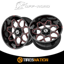 Xf Off-Road Xf-233 Gloss Black & Red Milled 20X10 5X127/5X139.7 78.1 -12