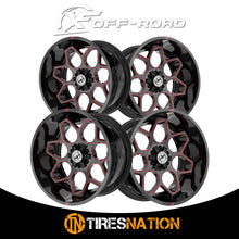 Xf Off-Road Xf-233 Gloss Black & Red Milled 20X10 5X127/5X139.7 78.1 -12