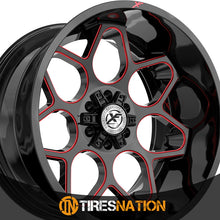 Xf Off-Road Xf-233 Gloss Black & Red Milled 20X10 5X127/5X139.7 78.1 -12
