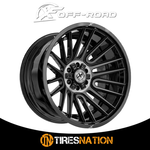 Xf Off-Road Xf-234 Gloss Black & Brushed Double Dark Tint 20X10 8X165.1/8X180 125.2 -12