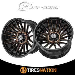 Xf Off-Road Xf-234 Satin Black & Bronze Machined Double Dark Tint 20X10 6X135/6X139.7 106.4 -12