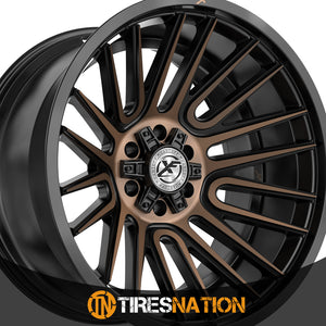 Xf Off-Road Xf-234 Satin Black & Bronze Machined Double Dark Tint 20X10 6X135/6X139.7 106.4 -12