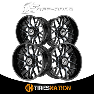 Xf Off-Road Xf-235 Gloss Black & Machined Titanium Double Dark Tint 20X9 5X127/5X139.7 78.1 12