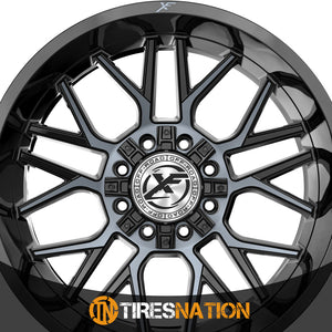 Xf Off-Road Xf-235 Gloss Black & Machined Titanium Double Dark Tint 20X9 5X127/5X139.7 78.1 12