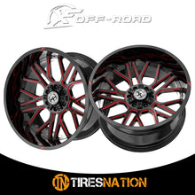 Xf Off-Road Xf-235 Gloss Black & Red Milled 20X10 5X127/5X139.7 78.1 -12