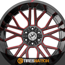 Xf Off-Road Xf-235 Gloss Black & Red Milled 20X10 5X127/5X139.7 78.1 -12
