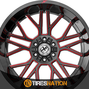 Xf Off-Road Xf-235 Gloss Black & Red Milled 20X10 5X127/5X139.7 78.1 -12