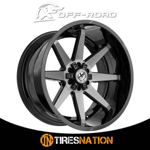 Xf Off-Road Xf-236 Gloss Black & Brushed Double Dark Tint 20X10 5X127/5X139.7 78.1 -24