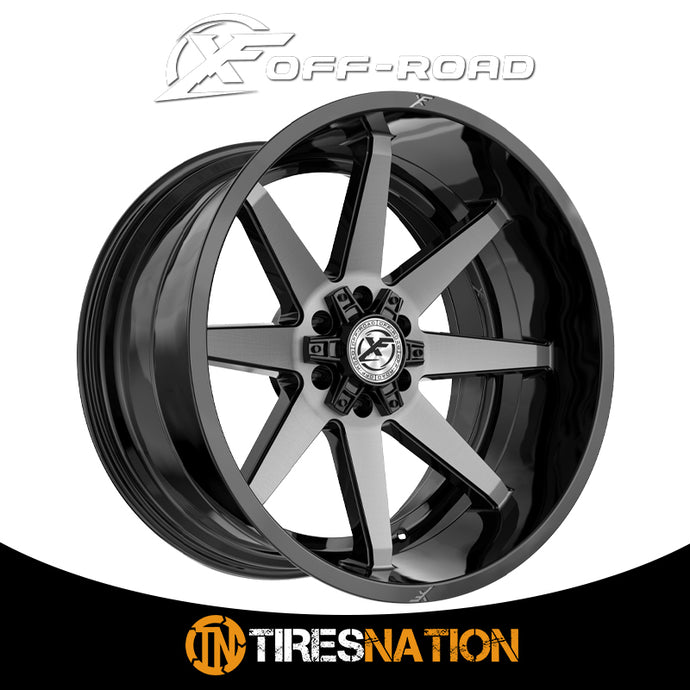Xf Off-Road Xf-236 Gloss Black & Brushed Double Dark Tint 20X10 5X127/5X139.7 78.1 -24