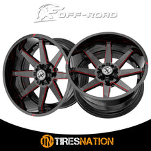 Xf Off-Road Xf-236 Gloss Black & Red Milled 20X10 8X165.1/8X170 125.2 -24