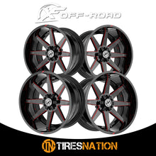 Xf Off-Road Xf-236 Gloss Black & Red Milled 20X10 5X127/5X139.7 78.1 -12