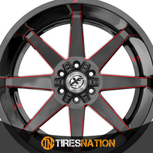 Xf Off-Road Xf-236 Gloss Black & Red Milled 20X10 5X127/5X139.7 78.1 -12