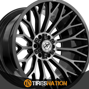 Xf Off-Road Xf-237 Gloss Black & Brushed Double Dark Tint 20X10 5X127/5X139.7 78.1 -12