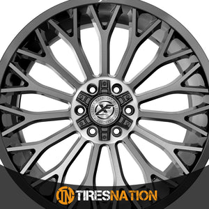 Xf Off-Road Xf-237 Gloss Black & Brushed Double Dark Tint 20X10 5X127/5X139.7 78.1 -12
