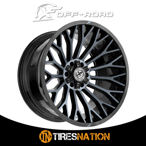 Xf Off-Road Xf-237 Gloss Black & Machined Titanium Double Dark Tint 20X10 5X127/5X139.7 78.1 -12