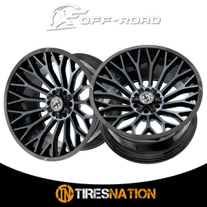 Xf Off-Road Xf-237 Gloss Black & Machined Titanium Double Dark Tint 20X10 5X127/5X139.7 78.1 -12