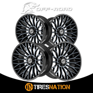 Xf Off-Road Xf-237 Gloss Black & Machined Titanium Double Dark Tint 20X10 5X127/5X139.7 78.1 -12