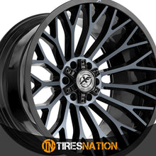 Xf Off-Road Xf-237 Gloss Black & Machined Titanium Double Dark Tint 20X10 5X127/5X139.7 78.1 -12