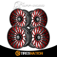 Xf Off-Road Xf-237 Gloss Black & Red Milled 26X14 5X127/5X139.7 78.1 -76