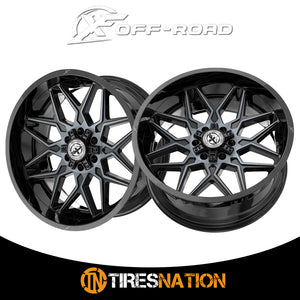 Xf Off-Road Xf-238 Gloss Black & Machined Titanium Double Dark Tint 20X10 5X127/5X139.7 78.1 -12
