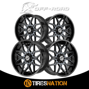 Xf Off-Road Xf-238 Gloss Black & Machined Titanium Double Dark Tint 20X10 5X127/5X139.7 78.1 -12
