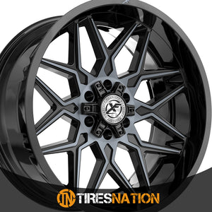 Xf Off-Road Xf-238 Gloss Black & Machined Titanium Double Dark Tint 20X10 5X127/5X139.7 78.1 -12