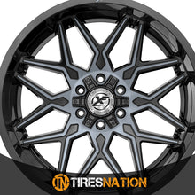 Xf Off-Road Xf-238 Gloss Black & Machined Titanium Double Dark Tint 20X10 5X127/5X139.7 78.1 -12