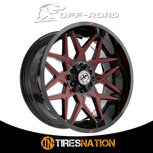 Xf Off-Road Xf-238 Gloss Black & Red Milled 20X9 5X127/5X139.7 78.1 0