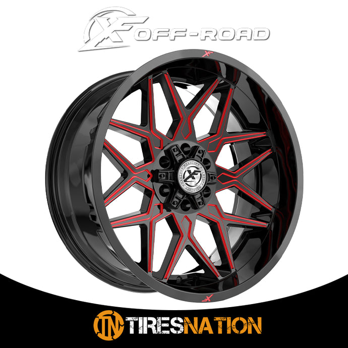 Xf Off-Road Xf-238 Gloss Black & Red Milled 20X9 5X127/5X139.7 78.1 0
