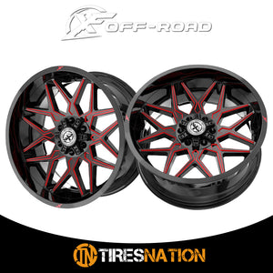 Xf Off-Road Xf-238 Gloss Black & Red Milled 20X10 5X127/5X139.7 78.1 -24