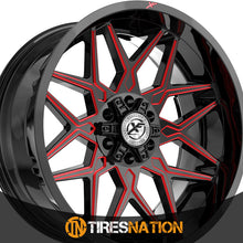 Xf Off-Road Xf-238 Gloss Black & Red Milled 20X10 5X127/5X139.7 78.1 -24