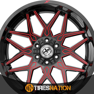 Xf Off-Road Xf-238 Gloss Black & Red Milled 20X9 5X127/5X139.7 78.1 12