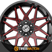 Xf Off-Road Xf-238 Gloss Black & Red Milled 20X9 5X127/5X139.7 78.1 0