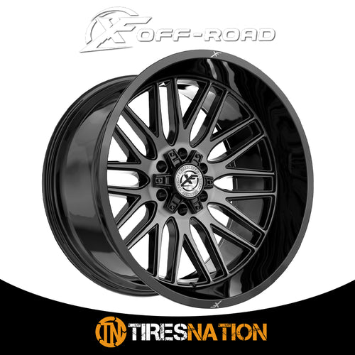 Xf Off-Road Xf-240 Gloss Black & Brushed Double Dark Tint 20X10 5X127/5X139.7 78.1 -12