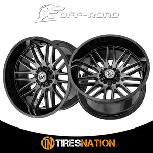 Xf Off-Road Xf-240 Gloss Black & Brushed Double Dark Tint 20X10 5X127/5X139.7 78.1 -12