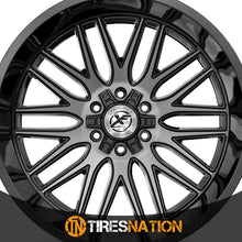Xf Off-Road Xf-240 Gloss Black & Brushed Double Dark Tint 20X10 5X127/5X139.7 78.1 -12