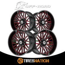 Xf Off-Road Xf-240 Gloss Black & Red Milled 17X9 5X127/5X139.7 78.1 12