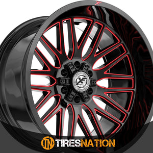 Xf Off-Road Xf-240 Gloss Black & Red Milled 20X10 5X127/5X139.7 78.1 -24