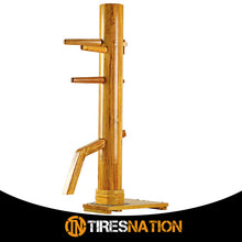 Traditional Solid Wood Standing Training Dummy Wing Chun Ip Man Martial Art
